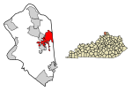 Boone County Kentucky Incorporated and Unincorporated areas Florence Highlighted 2127982